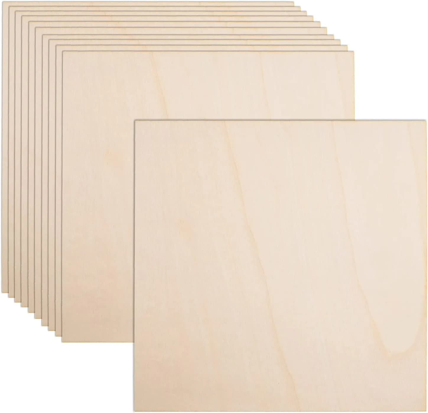 AWIZOM Basswood Sheets 16x16x3mm | Unfinished Craft Wood for Laser Cutting & Painting — 16 x 16 inch