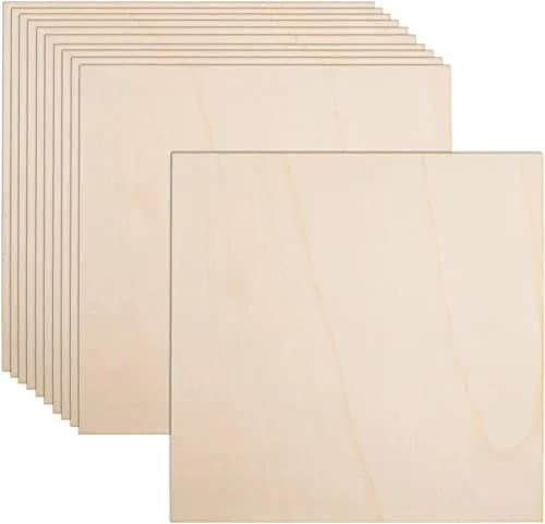 AWIZOM Basswood Sheets 16x16x3mm | Unfinished Craft Wood for Laser Cutting & Painting thumbnail 1