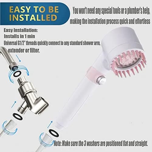 xianshengle Shower Head with Handheld | High Pressure, 4 Modes, Filtered, 59" Hose, Durable ABS thumbnail 7