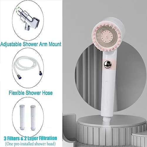 xianshengle Shower Head with Handheld | High Pressure, 4 Modes, Filtered, 59" Hose, Durable ABS thumbnail 8