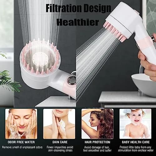 xianshengle Shower Head with Handheld | High Pressure, 4 Modes, Filtered, 59" Hose, Durable ABS thumbnail 9