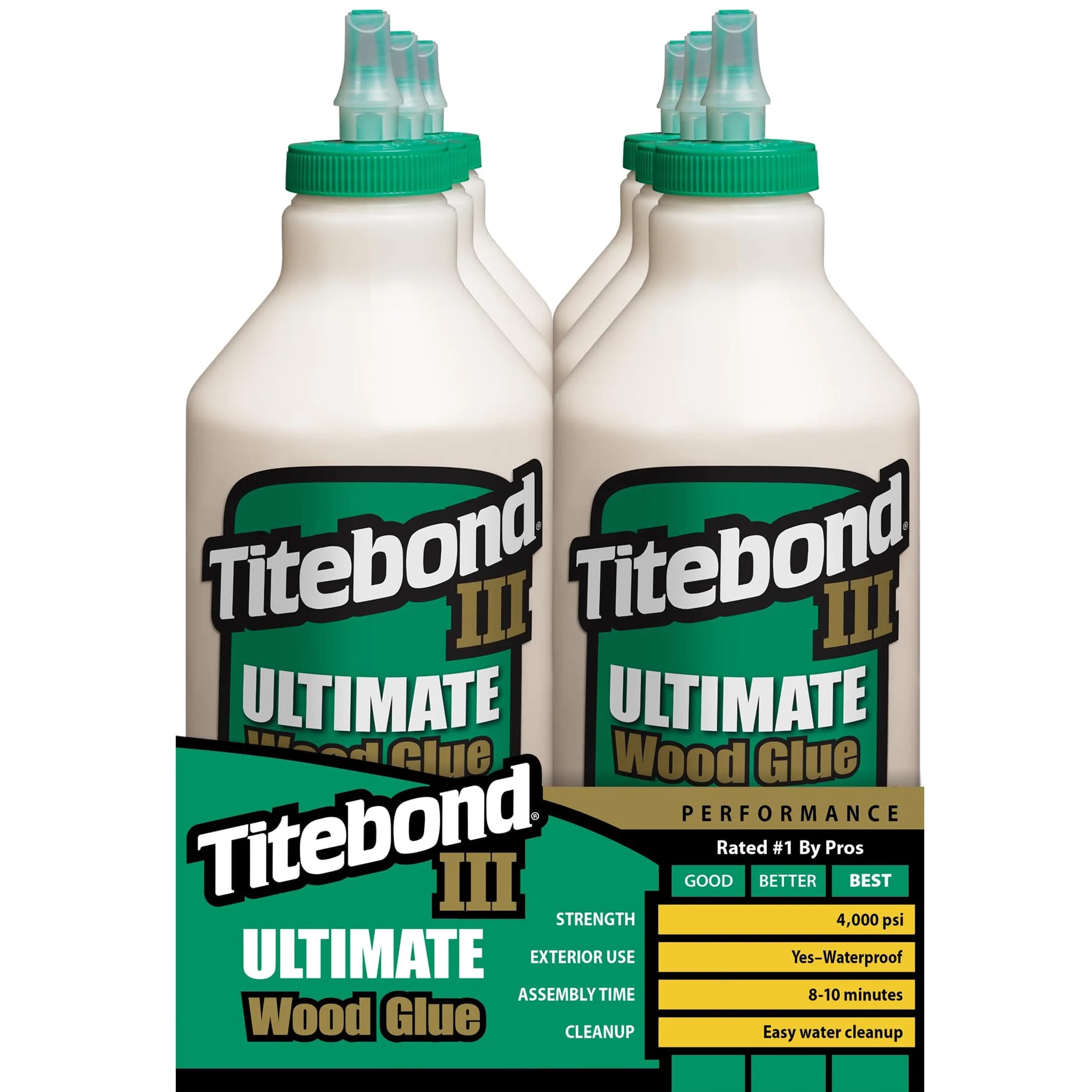 Titebond III Ultimate Wood Glue 1 Quart - Waterproof Professional Woodworking Adhesive - main product image