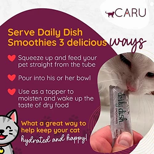 Caru Daily Dish Smoothies - Lickable Chicken Cat Treat 4 Pouches Pack of 6 | Wholesome Protein Snack for Cats thumbnail 2