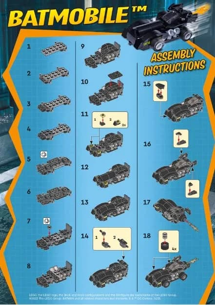 LEGO DC Superheroes Batman Batmobile Micro Set 53 pcs. | Compact Building Toy for Kids thumbnail 6