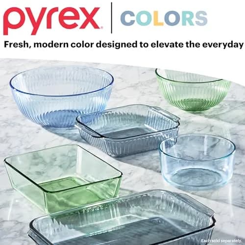 Pyrex Glass Food Storage Containers Set (6-Piece) Small/Medium Round | Stain & Odor Resistant, Microwave & Dishwasher Safe thumbnail 5