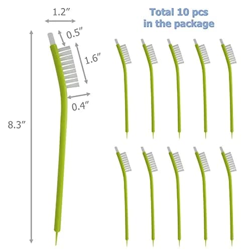 EIKS 10 Pack Juicer Cleaning Brushes | 21cm (8.3") Long Handle, PET Bristles thumbnail 2