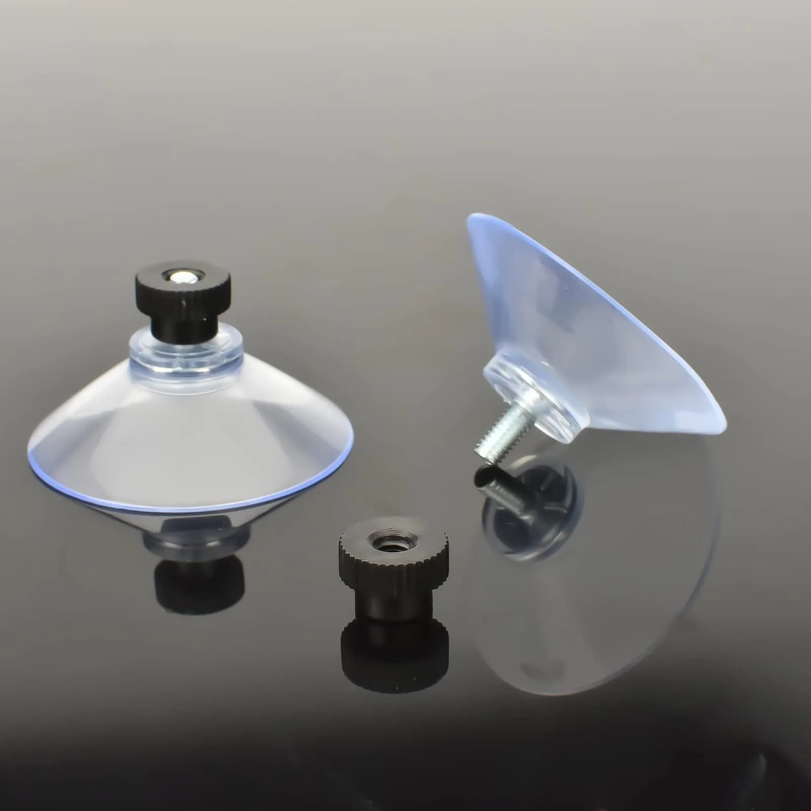 AccEncyc 40mm Clear PVC Suction Cups with Stainless Steel Threads, 12pcs | Heavy Duty Utility Hooks for Smooth Surfaces - view 3