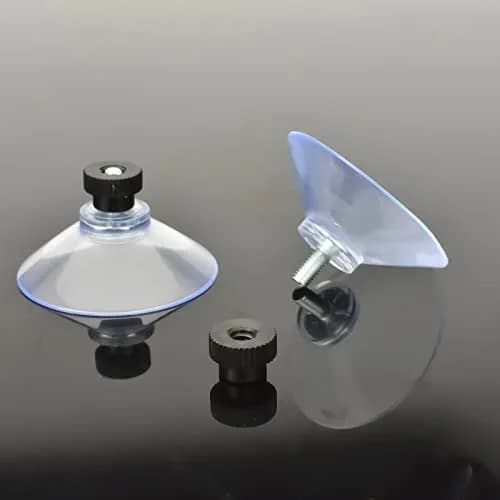 AccEncyc 40mm Clear PVC Suction Cups with Stainless Steel Threads, 12pcs | Heavy Duty Utility Hooks for Smooth Surfaces thumbnail 3