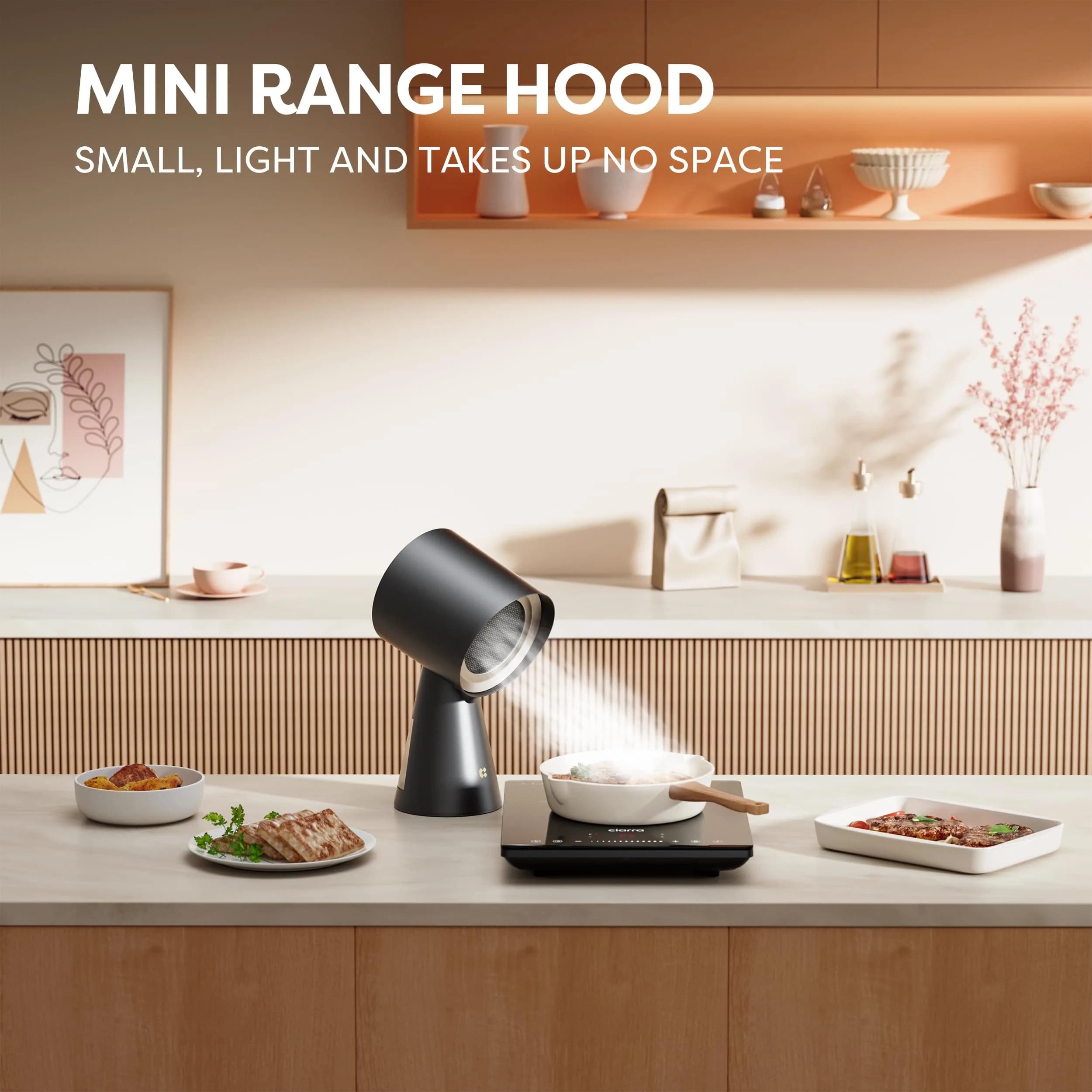 CIARRA Portable Range Hood Desktop Kitchen Exhaust Fan 165.1 cm (65 in) | 100 CFM Recirculating with 2-Speed - view 5