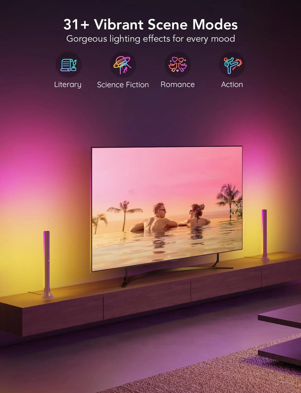 Govee RGBIC LED Light Bars 15 Inches WiFi Smart TV Backlight | 12V DC - view 5