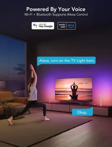 Govee RGBIC LED Light Bars 15 Inches WiFi Smart TV Backlight | 12V DC thumbnail 6