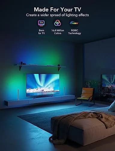 Govee RGBIC LED Light Bars 15 Inches WiFi Smart TV Backlight | 12V DC thumbnail 2