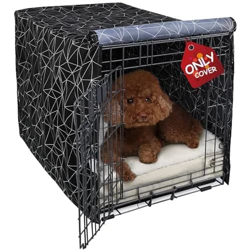 Explore Land Pattern Dog Crate Cover, 42 Inches | Polygonal Design for Standard Wire Crates thumbnail 1