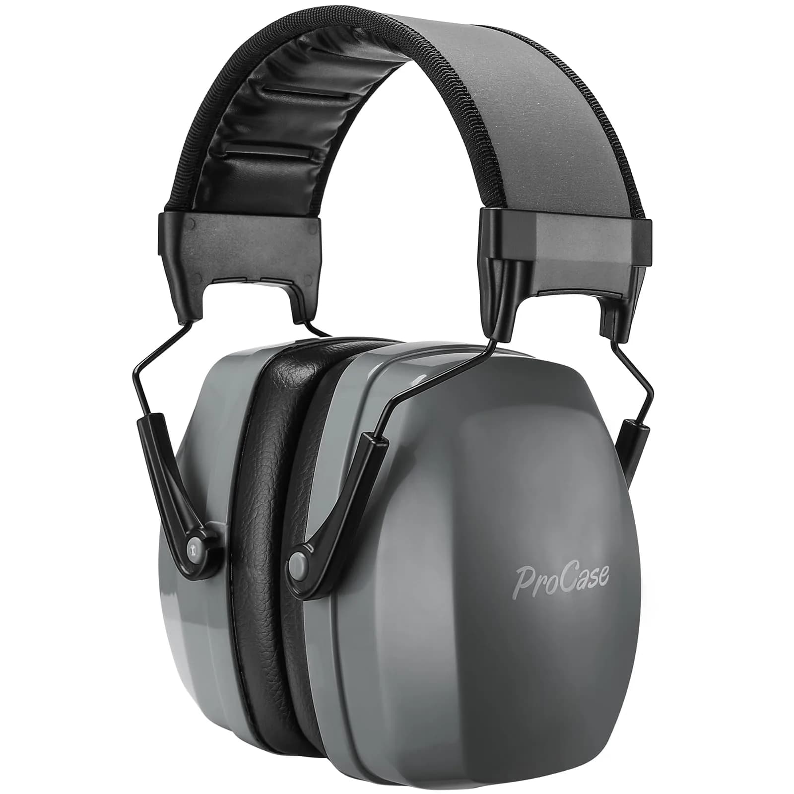 ProCase SNR33dB Noise Reduction Ear Muffs, Adult Hearing Protection, 32dB NRR, Grey | Tactical Style for Shooting & Industrial Use - main product image