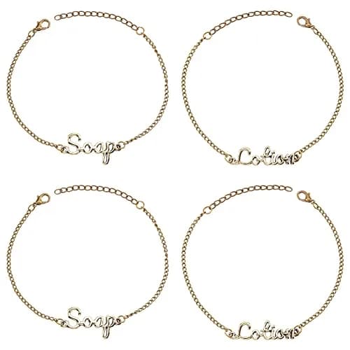 OLYCRAFT 8Pcs Soap and Lotion Dispenser Tags with Chains, Antique Bronze Alloy | Set of 4 Soap Labels & 4 Lotion Labels thumbnail 1