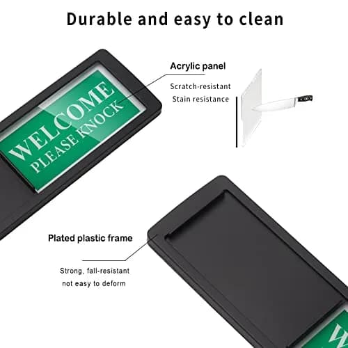 Shadeking Do Not Disturb Welcome Please Knock Sign | Privacy Room Indicator (70-120 chars) thumbnail 4
