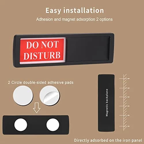 Shadeking Do Not Disturb Welcome Please Knock Sign | Privacy Room Indicator (70-120 chars) thumbnail 5