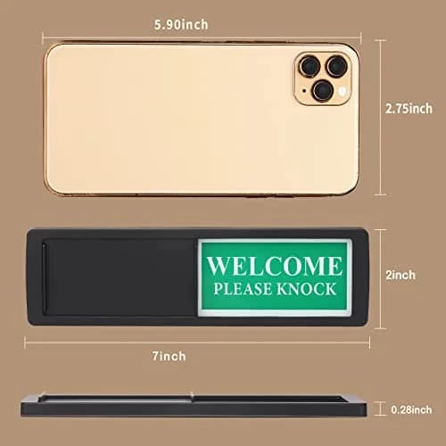 Shadeking Do Not Disturb Welcome Please Knock Sign | Privacy Room Indicator (70-120 chars) thumbnail 3
