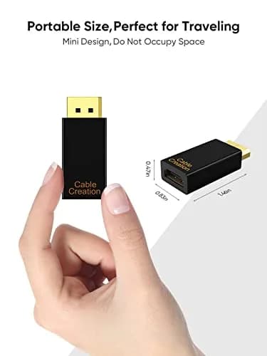 CableCreation Active DisplayPort to HDMI Adapter 10 Pack, 1080P Gold Plated | Transmits Audio & Video thumbnail 7