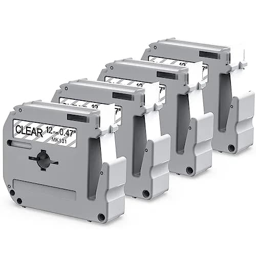 Labelife M-K131 Label Replace for Brother P Touch M Tape Clear 12mm 0.47'' | Indoor Non-Laminated Label Tape thumbnail 1