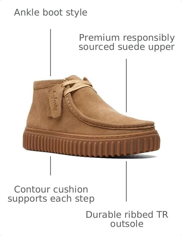 Clarks Torhill HiChukka Boot, Dark Sand Suede, 11 US | Heritage Casual Leather Shoe thumbnail 2
