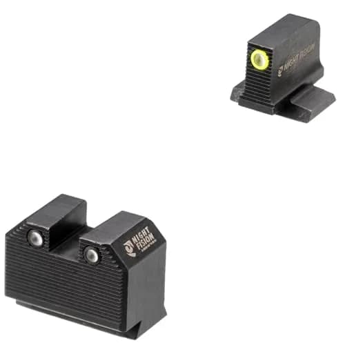 Night Fision Night Sight Set for Smith & Wesson M&P | Brighter Tritium Dots, Optics Ready, Dovetail Mount, Black & Yellow thumbnail 4