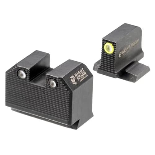 Night Fision Night Sight Set for Smith & Wesson M&P | Brighter Tritium Dots, Optics Ready, Dovetail Mount, Black & Yellow thumbnail 2
