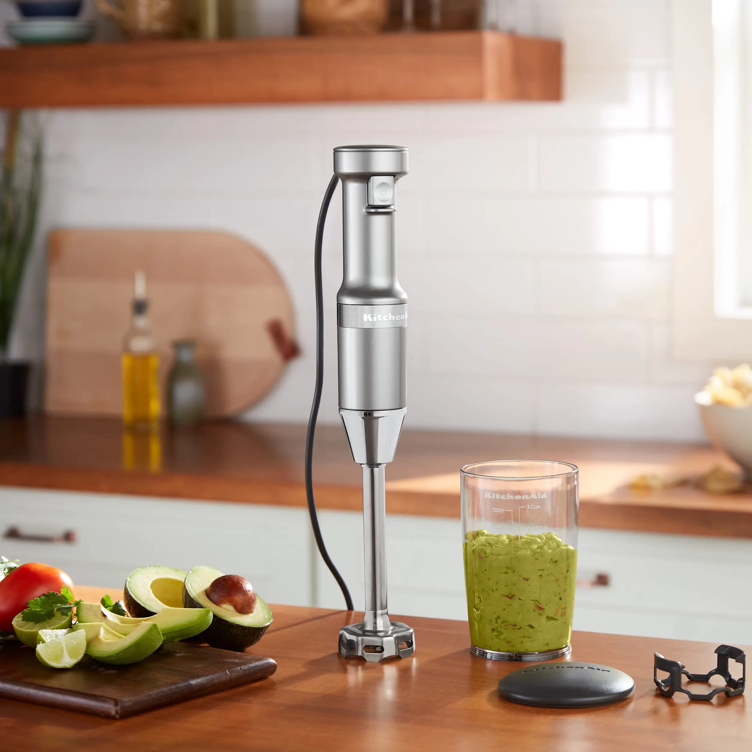 KitchenAid Variable Speed Corded Hand Blender KHBV53 180W 1L (0.3 Gal) Contour Silver | Blends Smoothies, Soups, Sauces - view 4