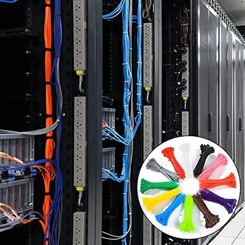 HexinYigjly 1200Pcs 100mm (4 Inch) Mixed Colored Nylon Zip Ties | UV Resistant & Durable for Cable Management thumbnail 5