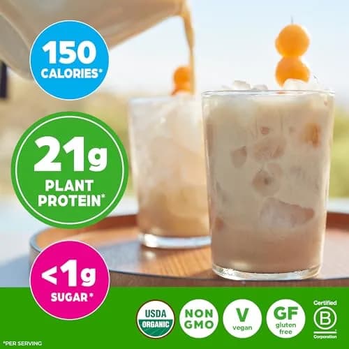 Orgain Organic Vegan Protein Powder Horchata Flavor 2.03 lb (921g) | 21g Protein Per Serving, USDA Organic, Plant-Based thumbnail 6