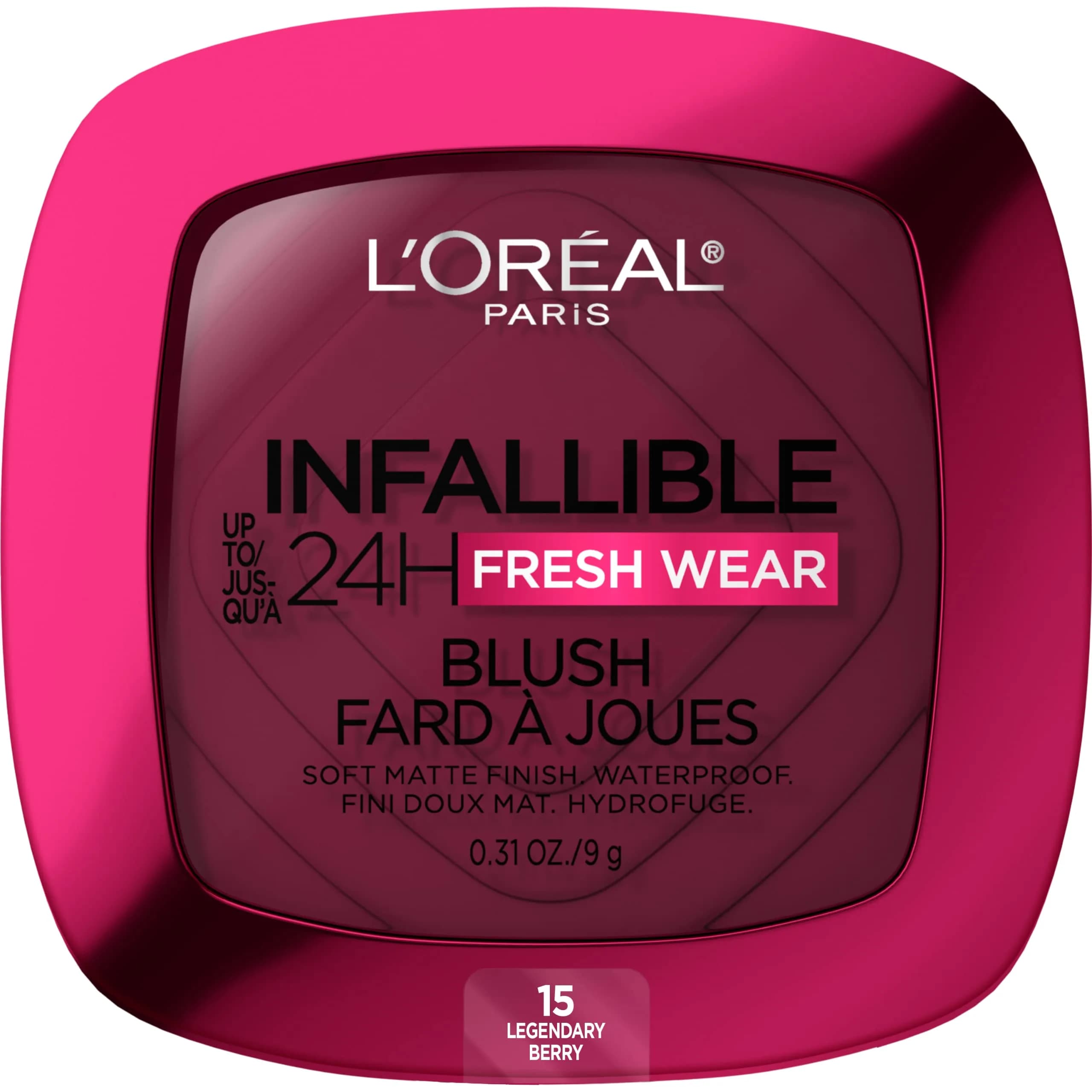 L'Oreal Paris Infallible Soft Matte Blush Legendary Berry 0.31 Oz | Long-Lasting Waterproof Cheek Makeup