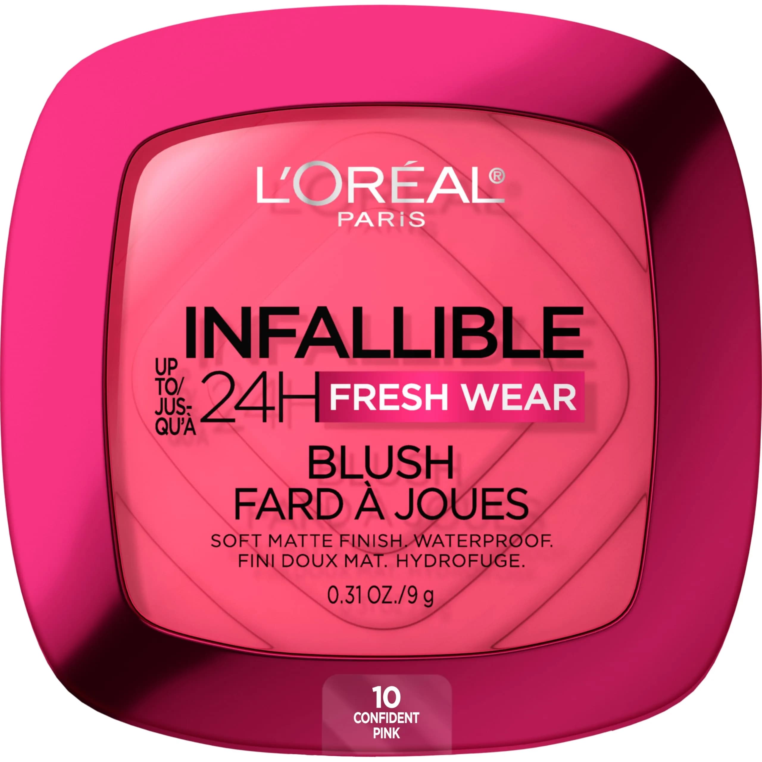 L'Oreal Paris Infallible Soft Matte Blush Legendary Berry 0.31 Oz | Long-Lasting Waterproof Cheek Makeup — Confident Pink