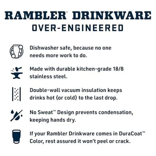 YETI Rambler 10 oz Tumbler with MagSlider Lid, Stainless Steel, Navy | Vacuum Insulated for Hot & Cold Drinks thumbnail 4