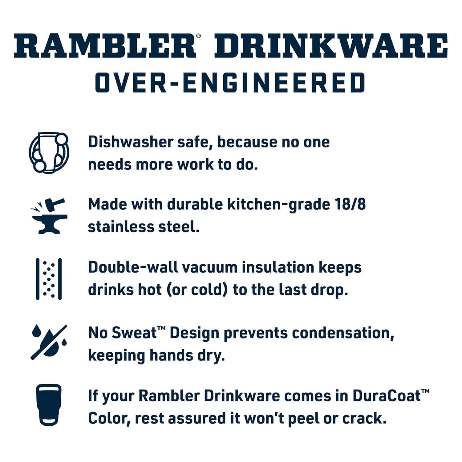 YETI Rambler 10 oz Tumbler with MagSlider Lid, Stainless Steel, Navy | Vacuum Insulated for Hot & Cold Drinks - view 4