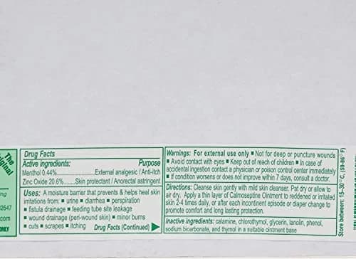 Calmoseptine Ointment 2.5 oz Jar | Skin Protectant for Diaper Rash & Minor Burns thumbnail 4