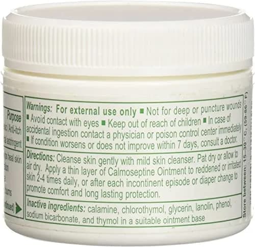 Calmoseptine Ointment 2.5 oz Jar | Skin Protectant for Diaper Rash & Minor Burns thumbnail 2