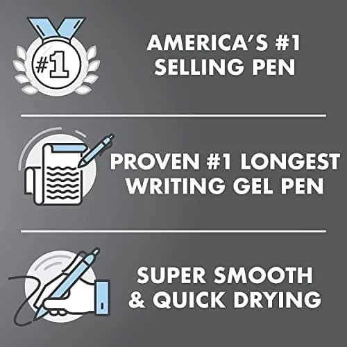 PILOT G2 Rolling Ball Gel Pens, 0.7 mm Fine Point, 6 Black & 4 Blue Ink Pens, 10-Pack | Smooth Writing Instrument thumbnail 4