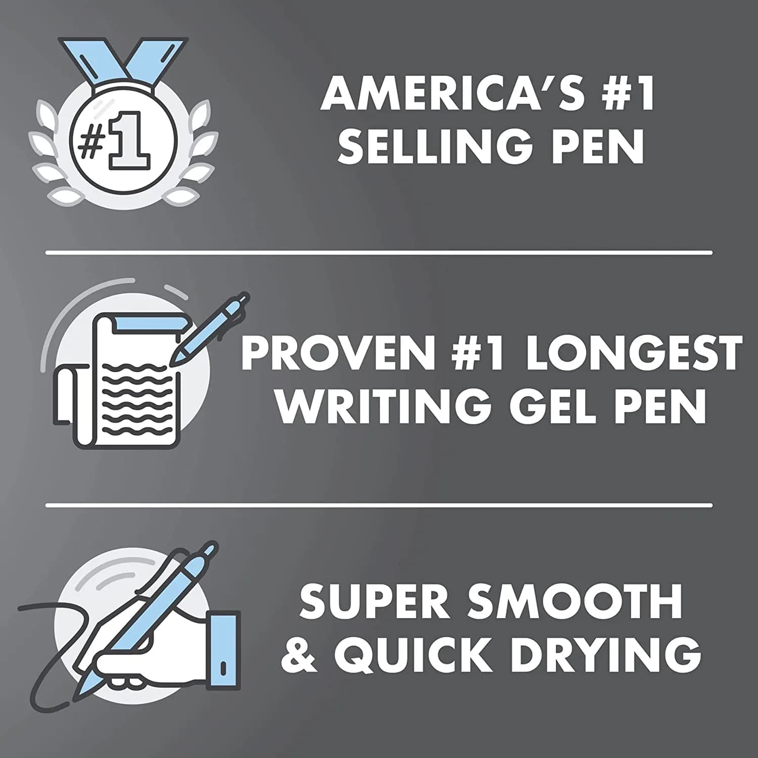 PILOT G2 Rolling Ball Gel Pens 0.7mm - Black & Blue Ink, 10-Pack - view 4