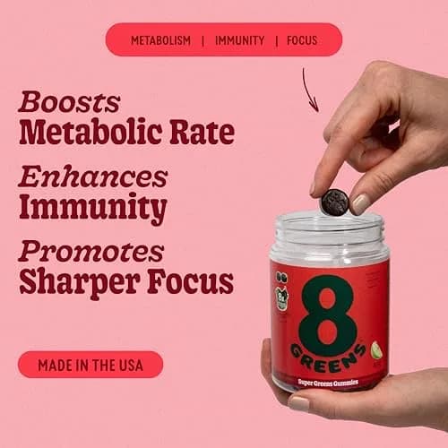 8G 8Greens Supergreens Gummies Apple 100 Servings | Supports Immunity & Metabolism thumbnail 2