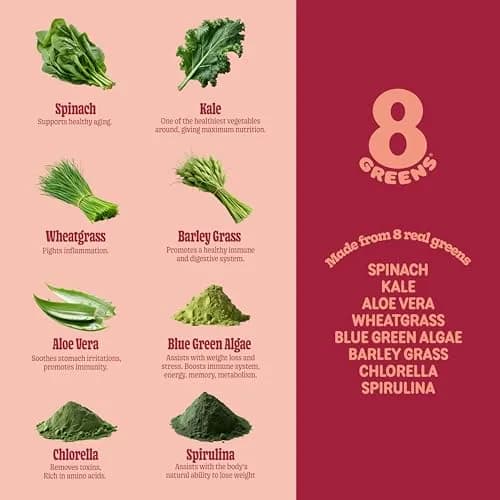 8G Daily Greens Gummies Peach 100 Count | Supports Metabolism & Immunity thumbnail 8