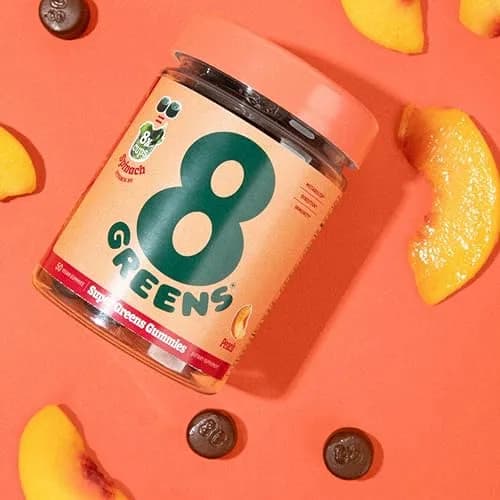 8G Daily Greens Gummies Peach 100 Count | Supports Metabolism & Immunity thumbnail 9