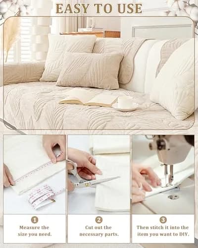 PLANTIONAL 47" x 59" Natural Cotton Quilt Batting | Soft, Warm & Resistant to Tearing thumbnail 6