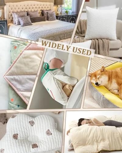 PLANTIONAL Natural Cotton Quilt Batting 79x91 Inch (200cm x 231cm) | Soft, Warm, Tear-Resistant Fabric for Quilts thumbnail 7