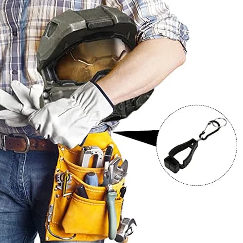 FVIEXE 20PCS Glove Clips Black | Secure Work Gloves, Keys, Hats, Towels thumbnail 7