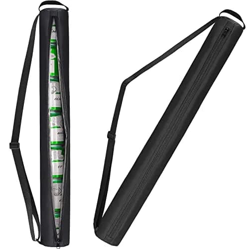 NATURAL STYLE Beer Sleeve for Golf Bag 7-Can Insulated Cooler BLACK | Waterproof & Portable (82*8 cm) thumbnail 1