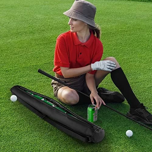 NATURAL STYLE Beer Sleeve for Golf Bag 7-Can Insulated Cooler BLACK | Waterproof & Portable (82*8 cm) thumbnail 7