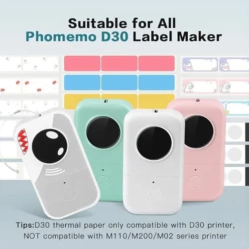 Phomemo D30 Labels Thermal Freezer Labels 12x40mm | Water-Resistant, Easy Removal, 9 Rolls thumbnail 4