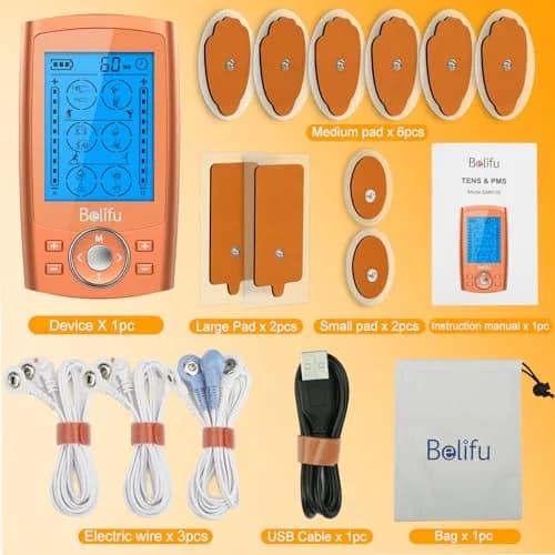 Belifu TENS EMS Unit 24 Modes Muscle Stimulator with 10 Pads, Rechargeable Pain Relief Massager | 20 Hours Use thumbnail 6