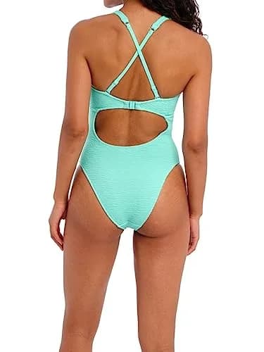 Freya Swim Ibiza Waves Underwire Swimsuit | Supportive Tank Top Style, Concealed Underwire, Adjustable Straps (38E, Polyester Blend) thumbnail 4