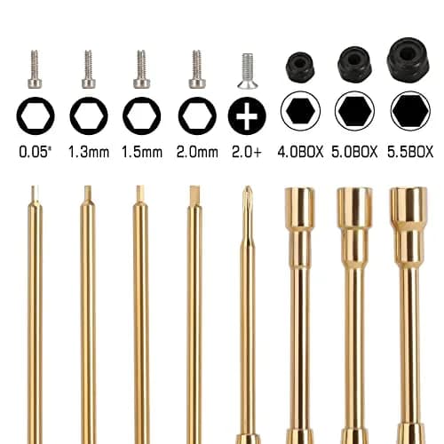 INJORA 8 in 1 RC Tool Kit Hex & Nut Screwdriver for 1/24 1/18 Mini RC Cars | Precision, Lightweight & Durable thumbnail 2